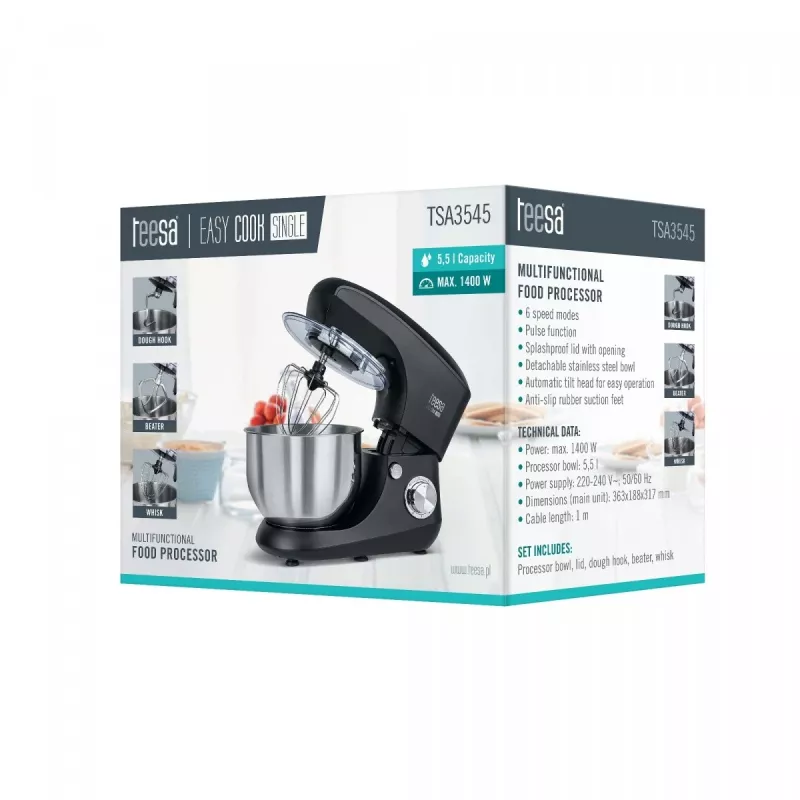 Robot kuchenny TEESA EASY COOK Single Czarny TSA3545-B 1000W 4L