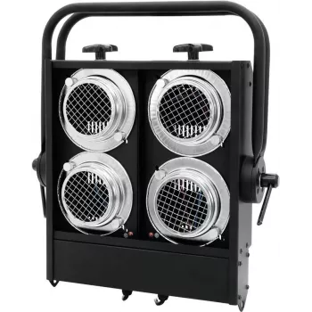 Halogenowy blinder EUROLITE Audience Blinder 4×PAR-36 czarny — 4-lampowy blinder sceniczny