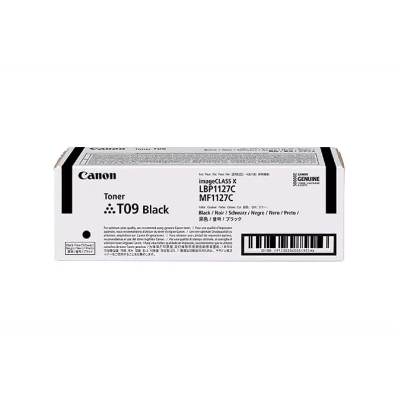 Canon TONER T09 BK kaseta z tonerem 1 szt. Oryginalna Czarna