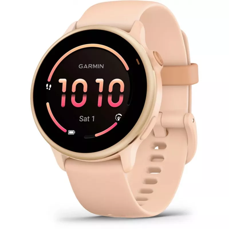 Garmin vívoactive 6 3,05 cm (1,2) AMOLED 42 mm Cyfrowy 390 x 390 pikseli Ekran dotykowy Różowy Wi-Fi GPS (satelitarny)