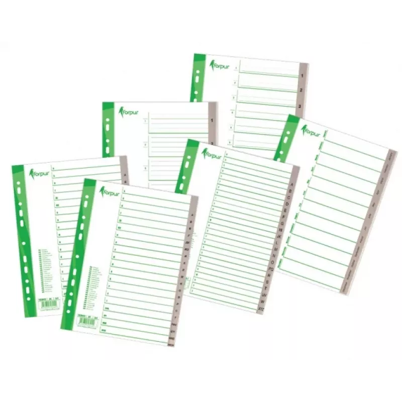 Przekładka Forpus, A4, litery A-Z, plastikowa