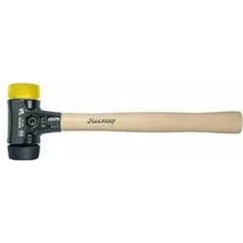 Młotek bezodbiciowy Wiha Safety 26434 z drewnianą rękojeścią Czarny Żółty 290 mm 300 g