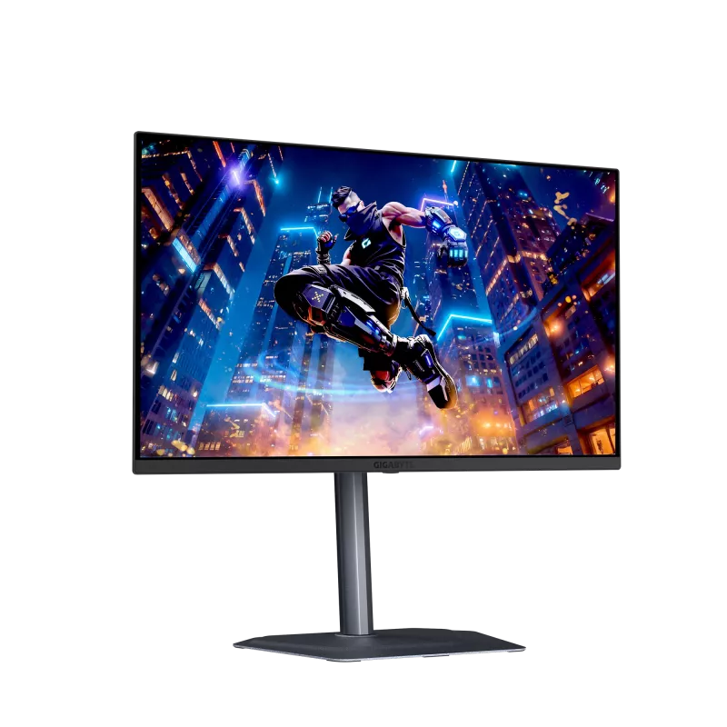 27-calowy monitor gamingowy GIGABYTE MO27Q3 QD‑OLED QHD — 2560x1440, 360Hz, 0,03ms, 250 cd/m², HDR True Czarny 400, HDMI 2.1, DP 1.4