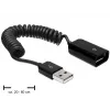 Kabel USB DeLOCK 83163 0.6m USB 2.0 A na A Czarny