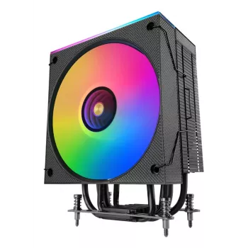 Chłodzenie powietrzne TACENS Mars Gaming MCPU-LCD, wentylator 120 mm, TDP 300 W, obsługa LGA1700/1200/115x/1366 i AM4/AM5, czarny