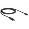 DeLOCK - Kabel USB - 5-pin Micro-USB Typ B (M) - 24-Pin-USB Typ C (M) - 1,0 m (USB 3,1) - Czarny (83602)