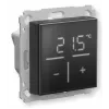 Szklany termostat ścienny Homematic IP z czujnikiem CO₂ — mechaniczny, czarny, 230 V, IP20