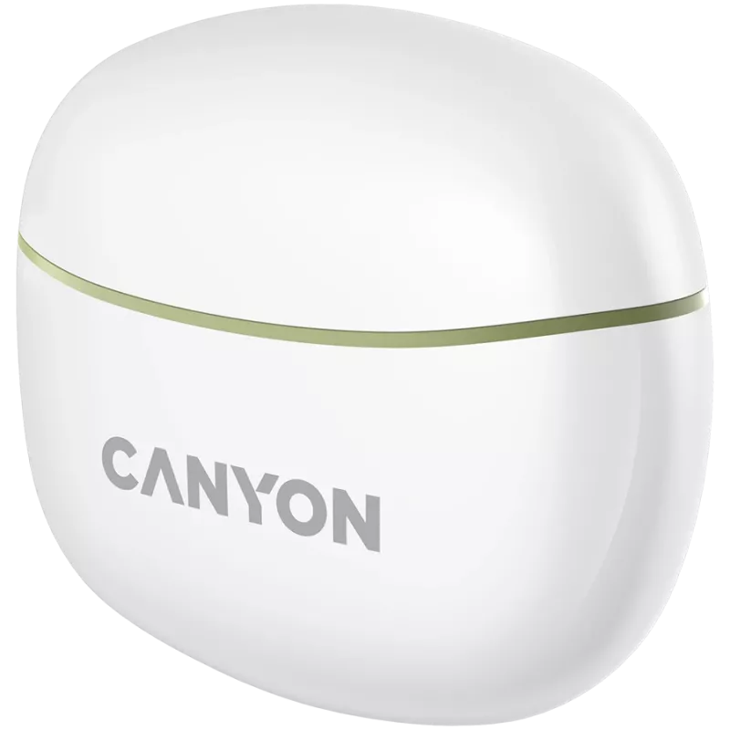 Słuchawki douszne CANYON TWS-5, zielony, Bluetooth 5.3, sterowanie dotykowe, wejście ładowania: USB-C