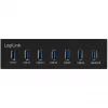 LogiLink USB 3.0 hub, 7-port 5.25 wewnętrzny, z portem szybkiego ładowania - Hub - 6 x SuperSpeed USB 3.0 + 1 x SuperSpeed USB 3.0 (ładowanie)