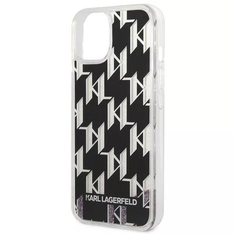 Karl Lagerfeld KLHCP14MLMNMK iPhone 14 Plus 6.7 hardcase czarny / czarny Liquid Glitter Monogram