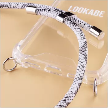 Necklace case Lookabe Snake Edition dla iPhone 7/8, srebrny, ochronna obudowa z linką w stylu wisiorka