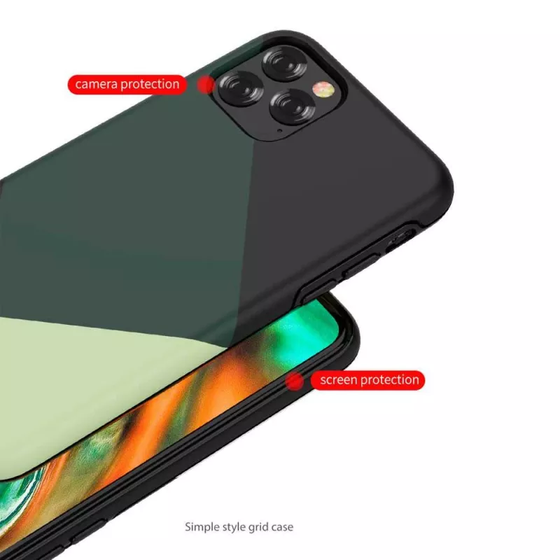 Ochronne etui na telefon Devia do iPhone'a 11 Pro Max — zielony prosty styl