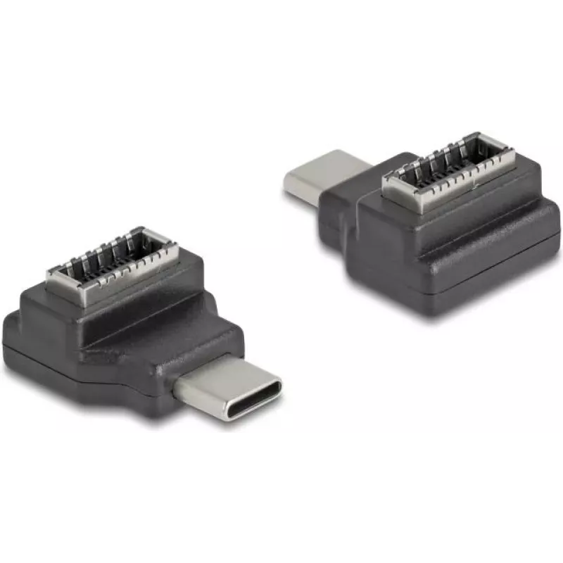 DeLOCK 67235 adapter złącza USB Type-C USB Type-E Czarny