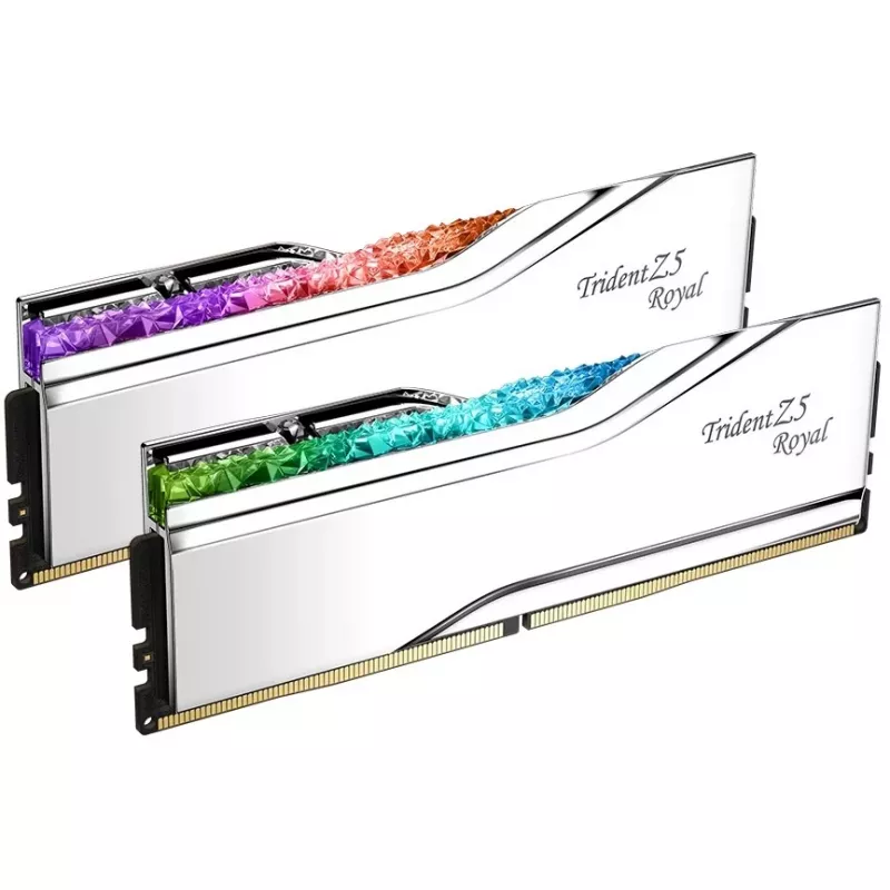 DIMM 32 GB DDR5-6400 (2x 16 GB) Dual-Kit, Arbeitsspeicher silber, F5-6400J3039G16GX2-TR5S, Trident Z5 Royal, INTEL XMP