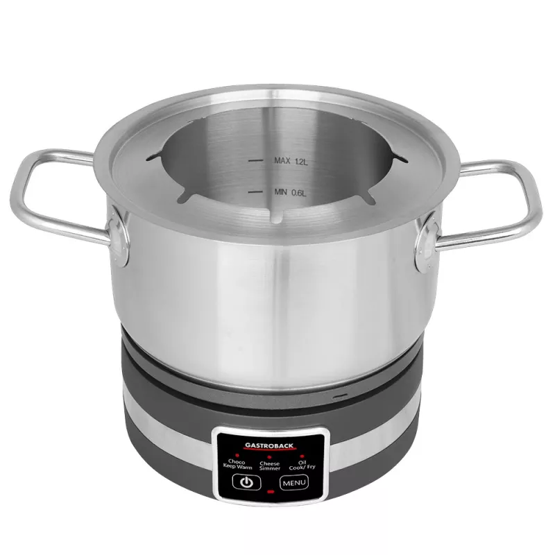 Fondue elektryczne Gastroback 42568 1.8L 8 osób Czarny Stal nierdzewna