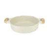 Płaski garnek D28cm 4.1L/beżowy