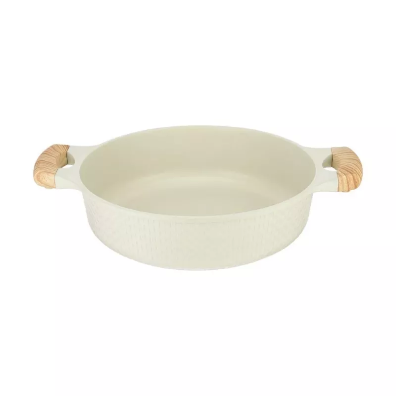 Płaski garnek D28cm 4.1L/beżowy