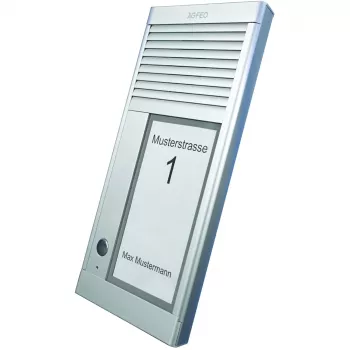 AGFEO DoorSpeak 1, Przewodowy, IP33, Aluminium, Aluminium, Ściana, 115 mm