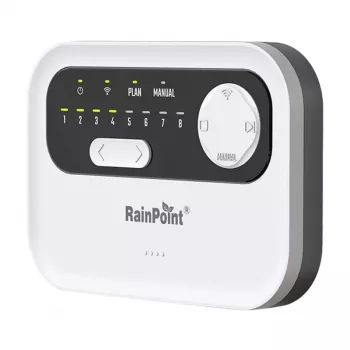 Sprinkler controller RainPoint HIC801W WiFi — 8-zone irrigation timer, Wi‑Fi connectivity