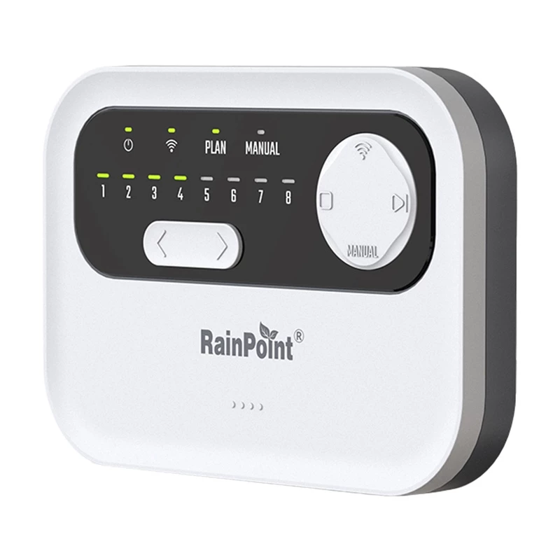 Sprinkler controller RainPoint HIC801W WiFi — 8-zone irrigation timer, Wi‑Fi connectivity
