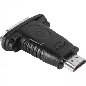 Wentronic Goobay Adapter HDMI™ / DVI-D, wtyk standardowy HDMI (typ A), czarny - 19-pinowy wtyk HDMI™>gniazdo DVI-D (24+1) (68098)