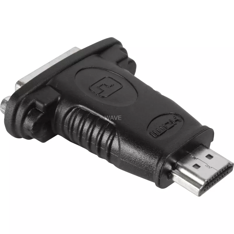 Wentronic Goobay Adapter HDMI™ / DVI-D, wtyk standardowy HDMI (typ A), czarny - 19-pinowy wtyk HDMI™>gniazdo DVI-D (24+1) (68098)
