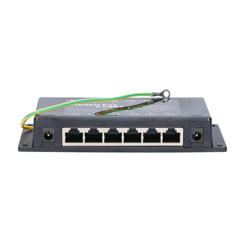 PoE Injector Extralink Gigabit 6 Port 6x 1000Mb/s RJ45