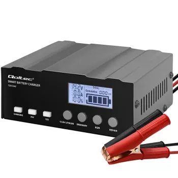 Ładowarka do akumulatorów QOLTEC 52491 mikroprocesorowa 12 V / 12,6 V / 24 V z LCD