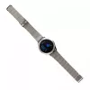 Smartwatch ORO-MED ORO-SMART CRYSTAL srebrny — okrągła metalowa obudowa, LCD 240×198, wyświetlacz 1.04 cala, Bluetooth 4.0, wodoodporny, bateria 120 mAh