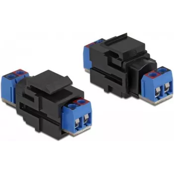 Moduł Keystone DeLOCK 86867 płaski czarny