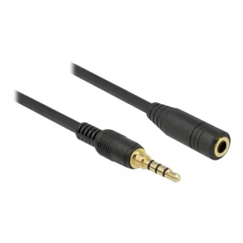 Kabel audio 3,5 mm męski na żeński DeLOCK 85635 5 m czarny