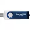 Pamięć USB PATRIOT Xporter X550 128 GB, dwuzłączowa USB-A i USB-C 3.2 Gen 1, niebiesko-biała