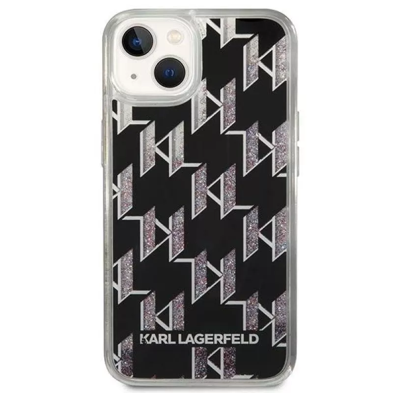 Karl Lagerfeld KLHCP14MLMNMK iPhone 14 Plus 6.7 hardcase czarny / czarny Liquid Glitter Monogram
