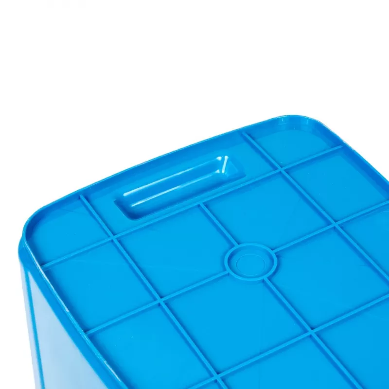 GreenBlue GB320BL Przenośna toaleta turystyczna z wiadrem, siedziskiem, uchwytem i pokrywą — wytrzymała, stabilna, 19 l