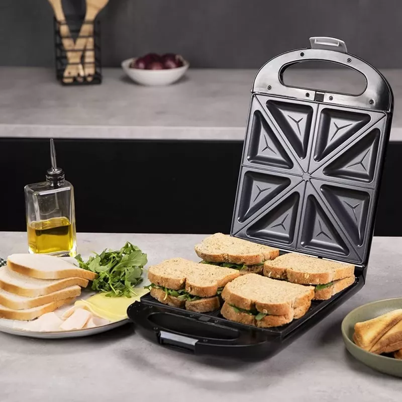 Cecotec Sandwich Maker | Rock'nToast Family 3in1 | 1500 W | Liczba płyt 3 | Czarny