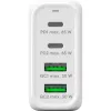 Goobay 64818 Ładowarka do urządzeń mobilnych, słuchawek - laptop - smartfon, biała, szybkie ładowanie AC, do użytku wewnętrznego (64818)