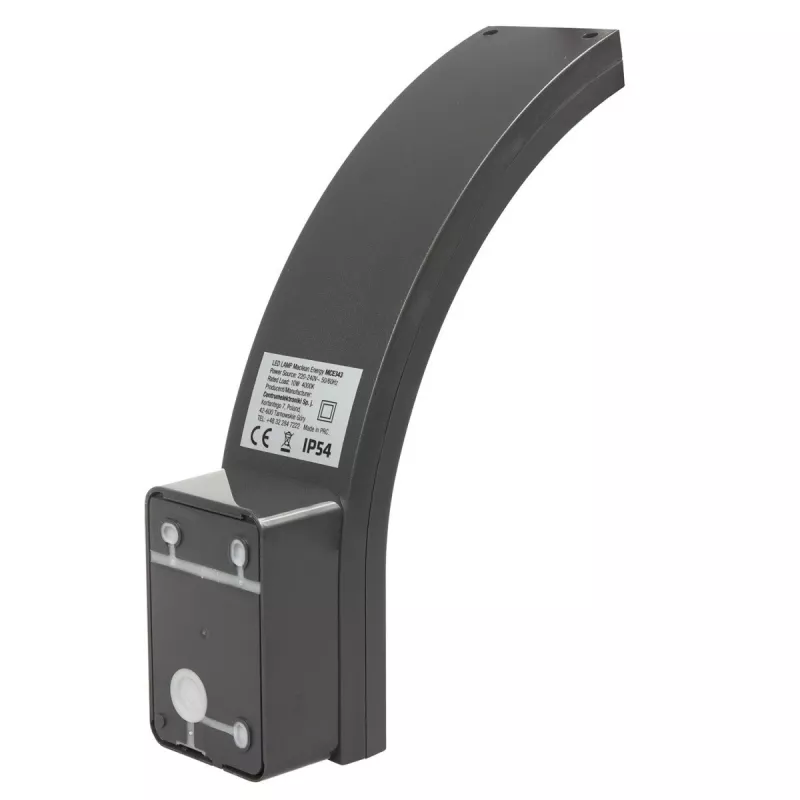 Zewnętrzna lampa ścienna LED MACLEAN MCE343 GR — 10W, oświetlenie fasadowe, szary