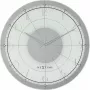 NeXtime klok 8125 Fancy Round, Ø43 cm, ścienna, biało-srebrna