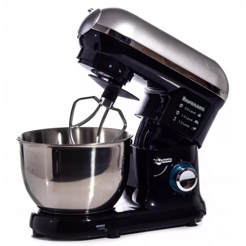 Planetarny młynek do mięsa Ravanson RP-1500BS — 1500 W, misa ze stali nierdzewnej 4,5 L, 6 prędkości, puls, końcówki