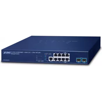 Przełącznik zarządzany PLANET L3 MGS-6320-8T2X 4-portowy Gigabit Ethernet 1U