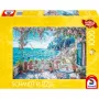 Puzzle Schmidt Spiele Taras nad morzem, 1000 elementów, malownicza ilustracja nadmorska