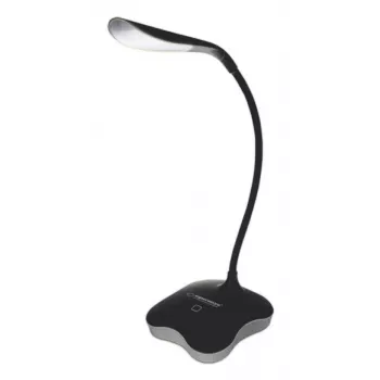 Lampa stołowa ESPERANZA ELD105K MIMOSA — Lampa biurkowa LED z lampką nocną, czarna