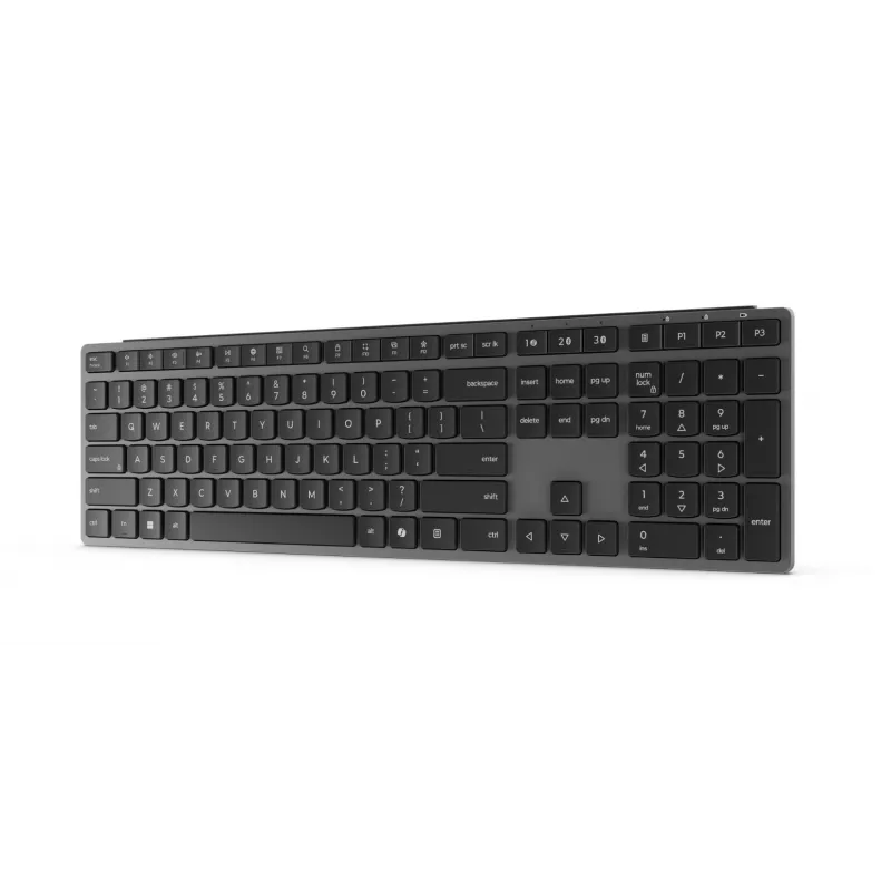 Bezprzewodowa klawiatura wielourządzeniowa Lenovo 700, układ US English, Bluetooth, Luna szary