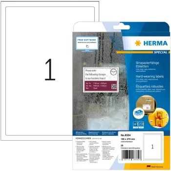 Samoprzylepne etykiety do drukarek HERMA Signs A4 190x275 mm