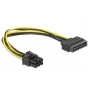 Delock 82924 Kabel zasilający SATA 15-pin na 6-pin PCI Express