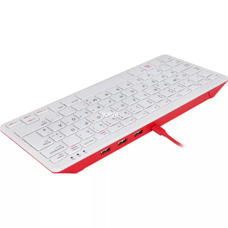 Przewodowa klawiatura USB Raspberry PI klawiatura DE RB-TASTA01W — połączenie USB, układ niemiecki