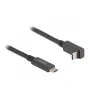 Delock - Kabel USB - 24-pin USB-C (M) do 24-pin USB-C (M) kątowe - USB 3,2 Gen 2 - 3 A - 1,0 m - USB Power Delivery (60W), obsługa 4K 144 Hz (3840 x 2160), do 10 Gb/s transmisji danych
