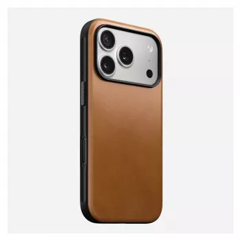 Etui do telefonu Nomad Modern Leather Case pokrowiec na iPhone 17 Pro, 16 cm (6.3 cala), tan, skóra i PC/TPU