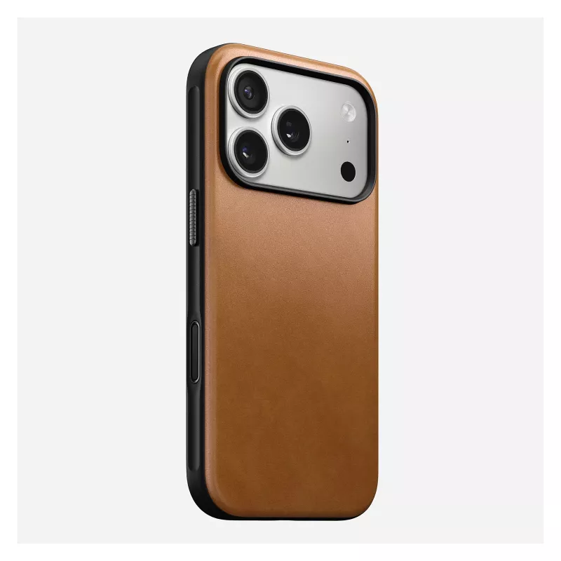 Etui do telefonu Nomad Modern Leather Case pokrowiec na iPhone 17 Pro, 16 cm (6.3 cala), tan, skóra i PC/TPU