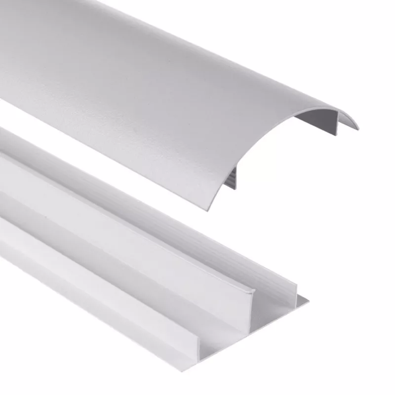 Aluminiowa listwa maskująca kable MACLEAN MC-814 S, srebrna — natynkowa osłona na kable